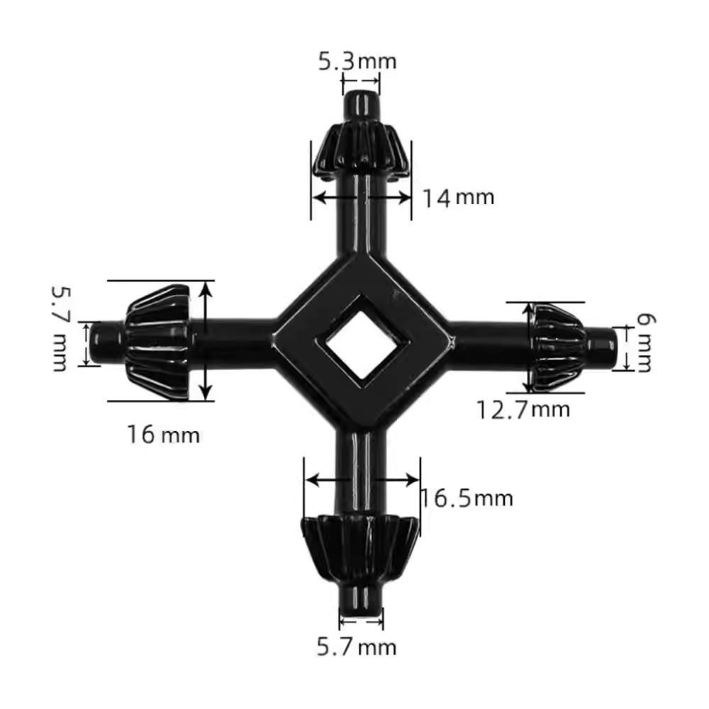 Drill Chuck Key - 4-in-1 Multi-Function Wrench