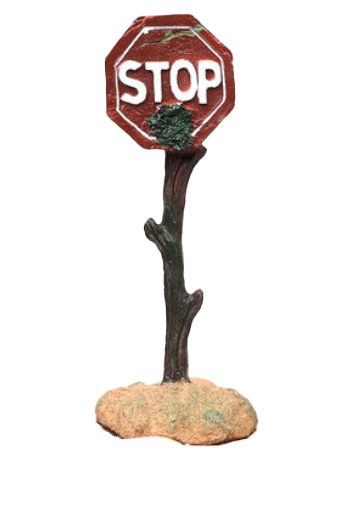 Aquarium decoration - Stop sign