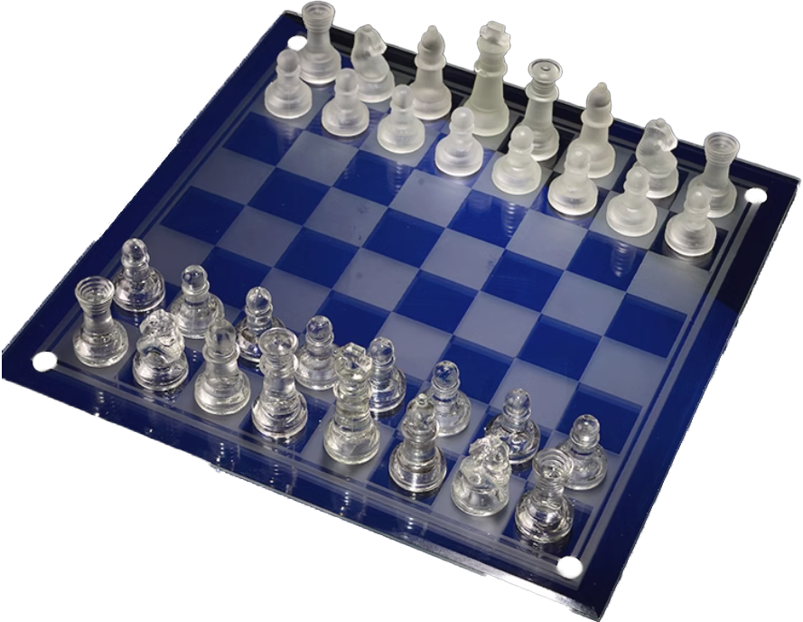 Glass chess set