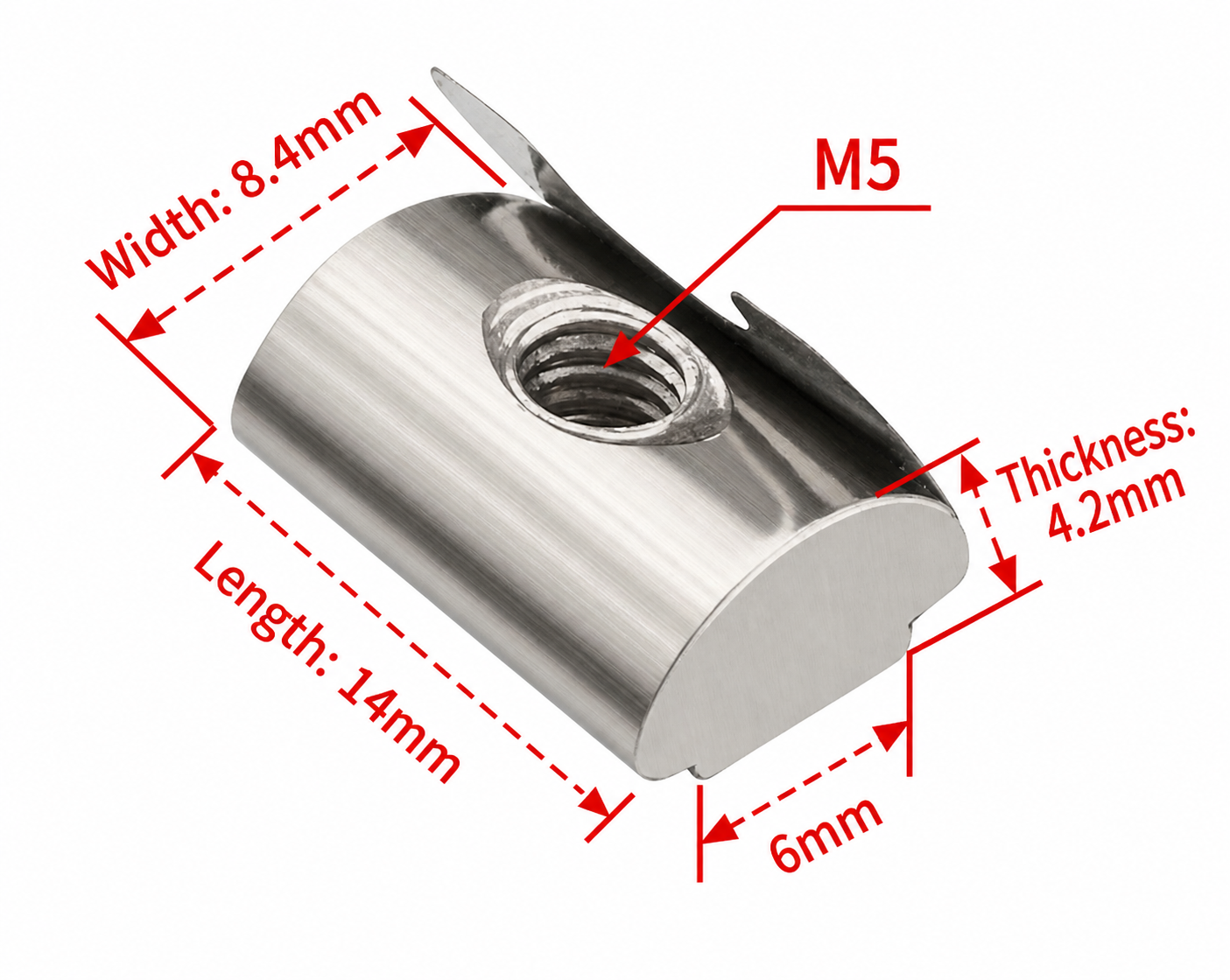 2020 Spring Nut M5 - 20pcs