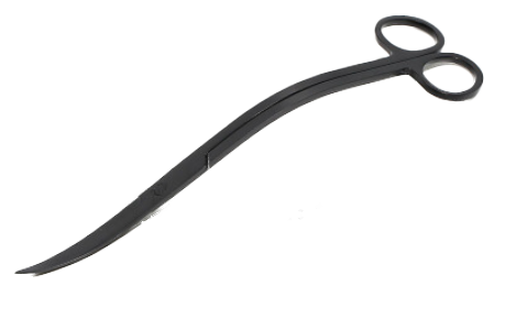 Black stainless steel Aquariem scissors wave - 25CM wave scissors