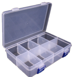Storage box 230*160 8 compartments double layer