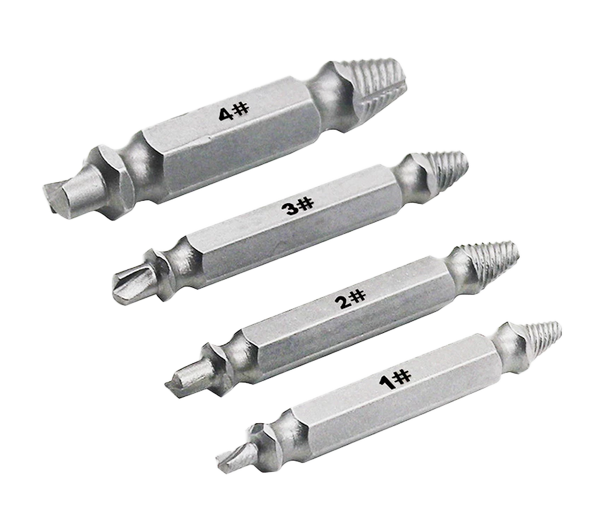 4pcs Damaged Screw Extractor Drill Bits Bolt Screw Remover Tool