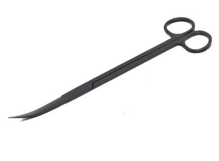 Black stainless steel Plant scissors - 25CM curved shears