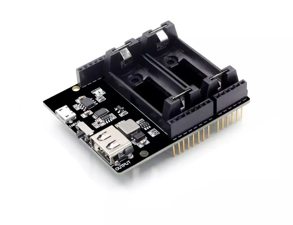 Rechargeable Dual 16340 Lithium Battery Shield for Arduino