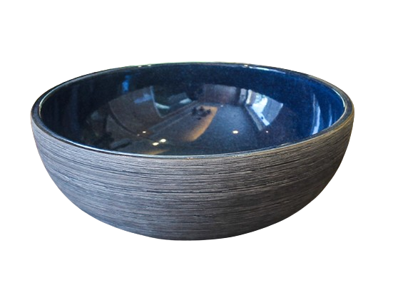Ceramic Basin - Stunning Blue and Textured Grey