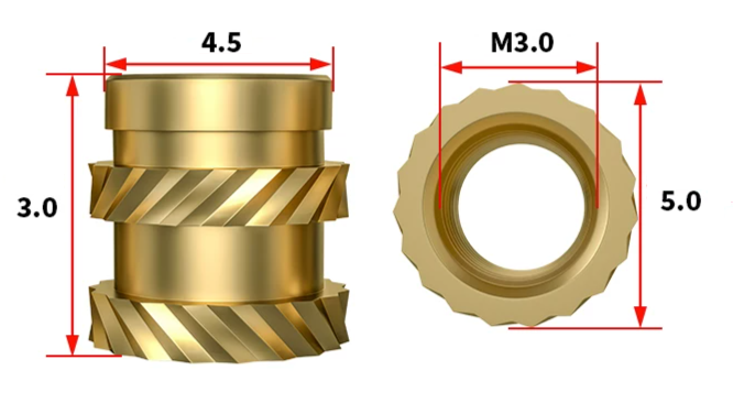 Brass Hotmelt Insert - M3 M5 20pcs (Size Selection)