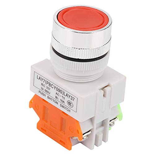 Red Industrial Push Button