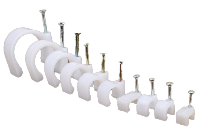 Cable Management Plastic Clip Clamps U-shaped (Size Selection)
