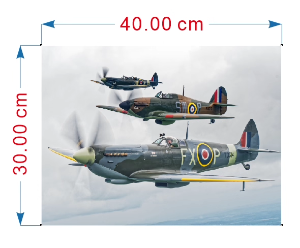 Hurricane and Spitfire Print 40x30cm