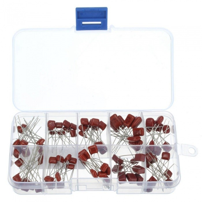 100pcs 10 values Polyester Film Capacitors