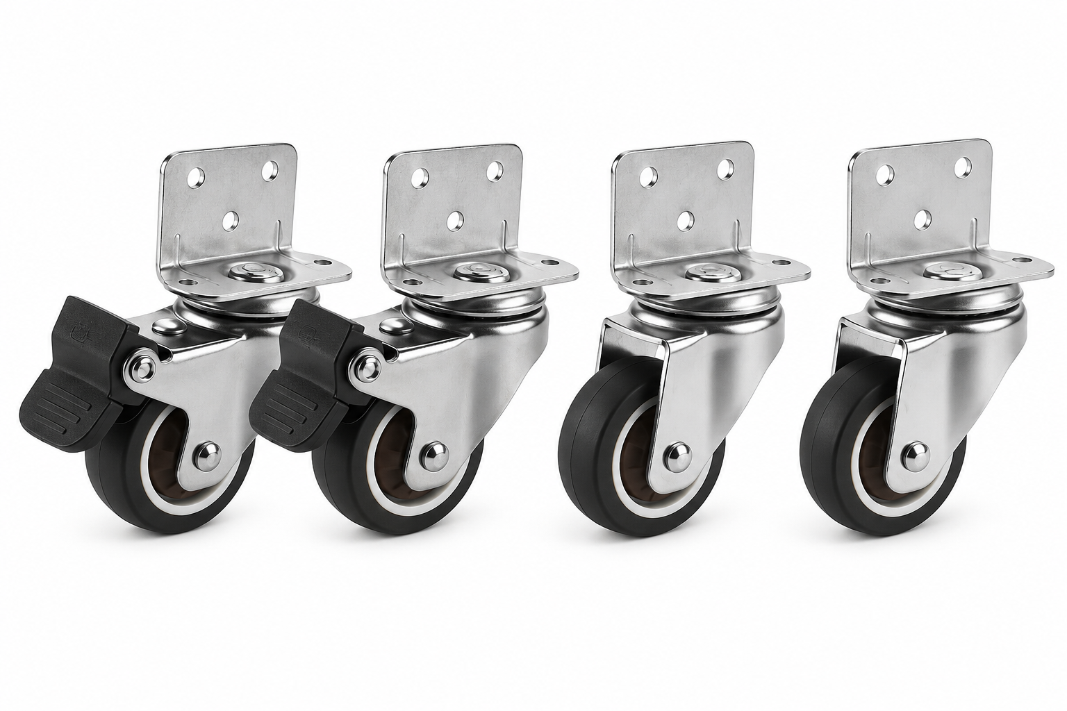 Caster Wheel Set 4pcs with Brakes