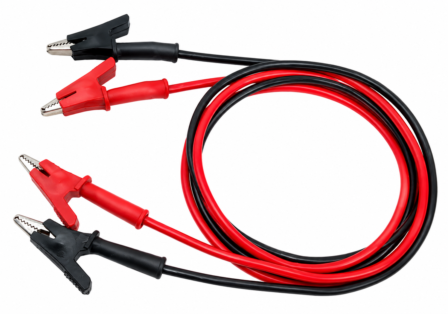 Red and Black Crocodile Clip Pair - Heavy Duty 100cm 2.5sq/mm