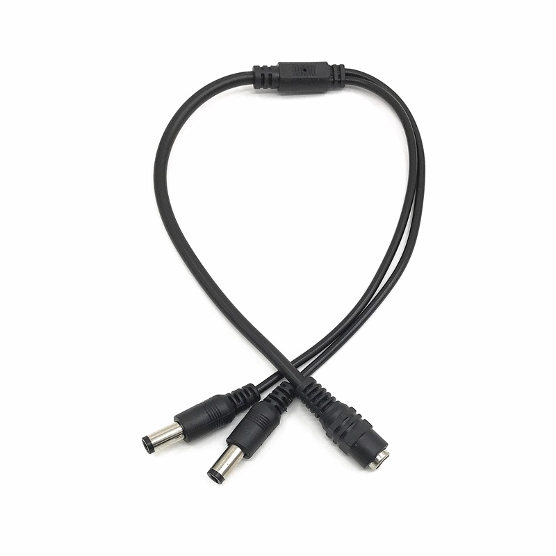 5.5*2.5mm 1 Female to 2 Male DC Power Splitter Adapter Cable