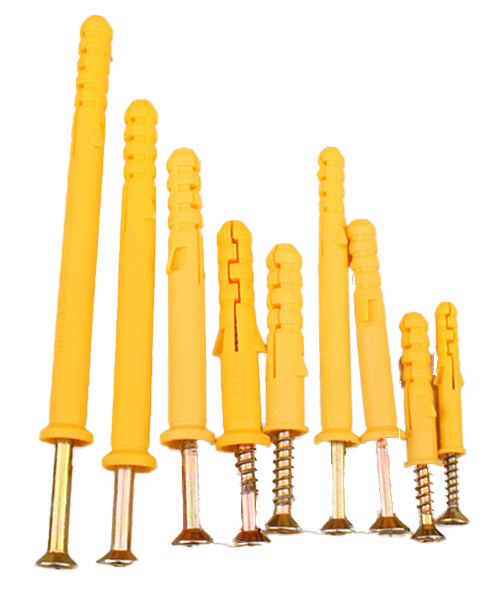 Expansion Screw Tube Yellow Plastic (Size Selection)