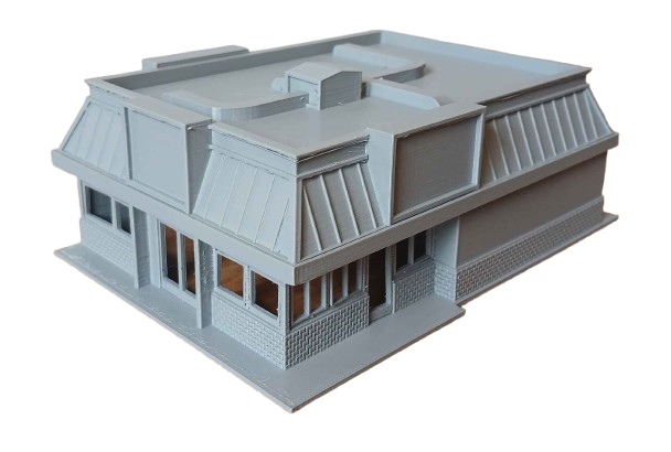 HO Model Fast Food or Diner Building