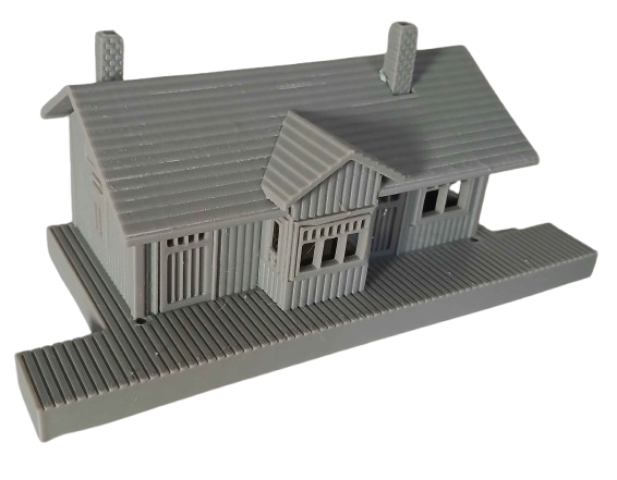 HO Model Train Station Building