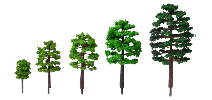 HO Model Railway Trees 60mm 5pcs