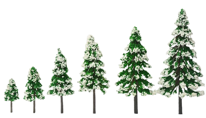 HO Model Railway Snowy Pine Tree 150mm