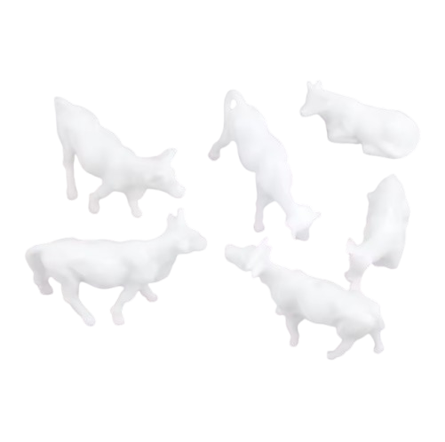 HO Cows Farm Animals 10pcs Unpainted