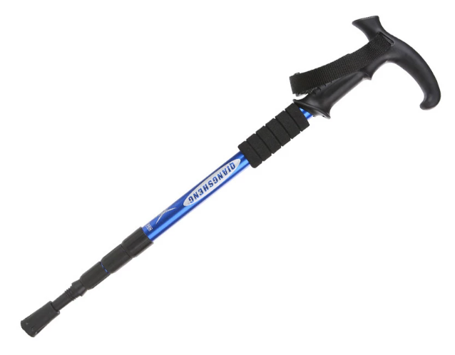 Adjustable Hiking Walking Pole - 53 to 110cm Blue