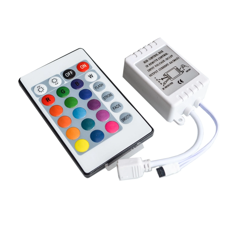 24 Button 12V LED Light Controller + IR Remote