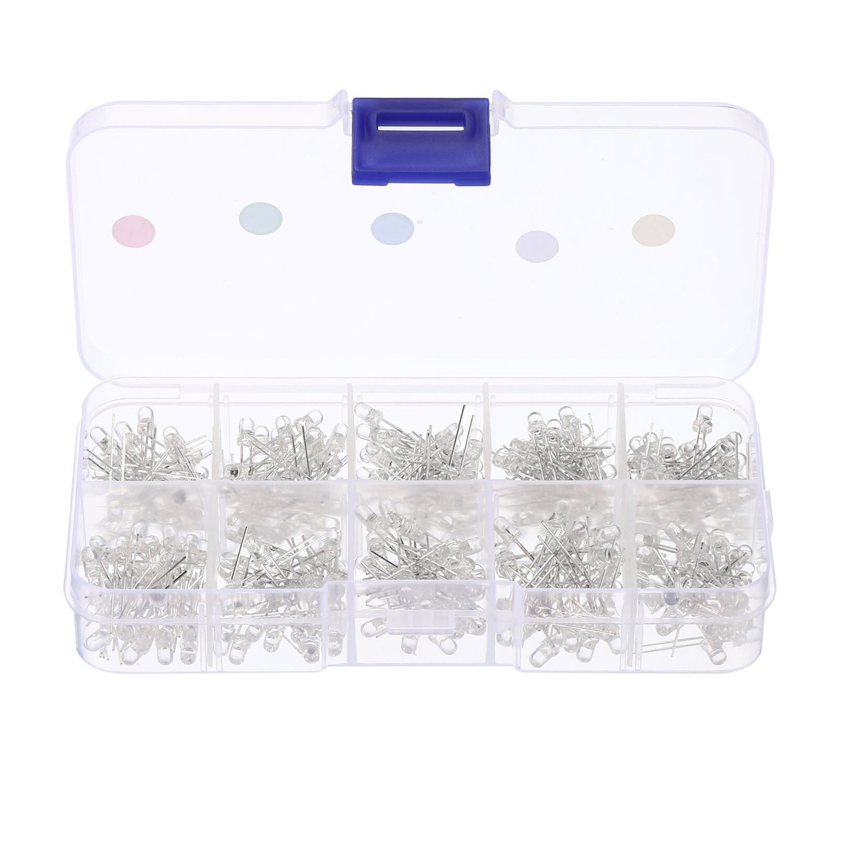 300 X Diffused LEDs 3mm R/G/B/Y/W
