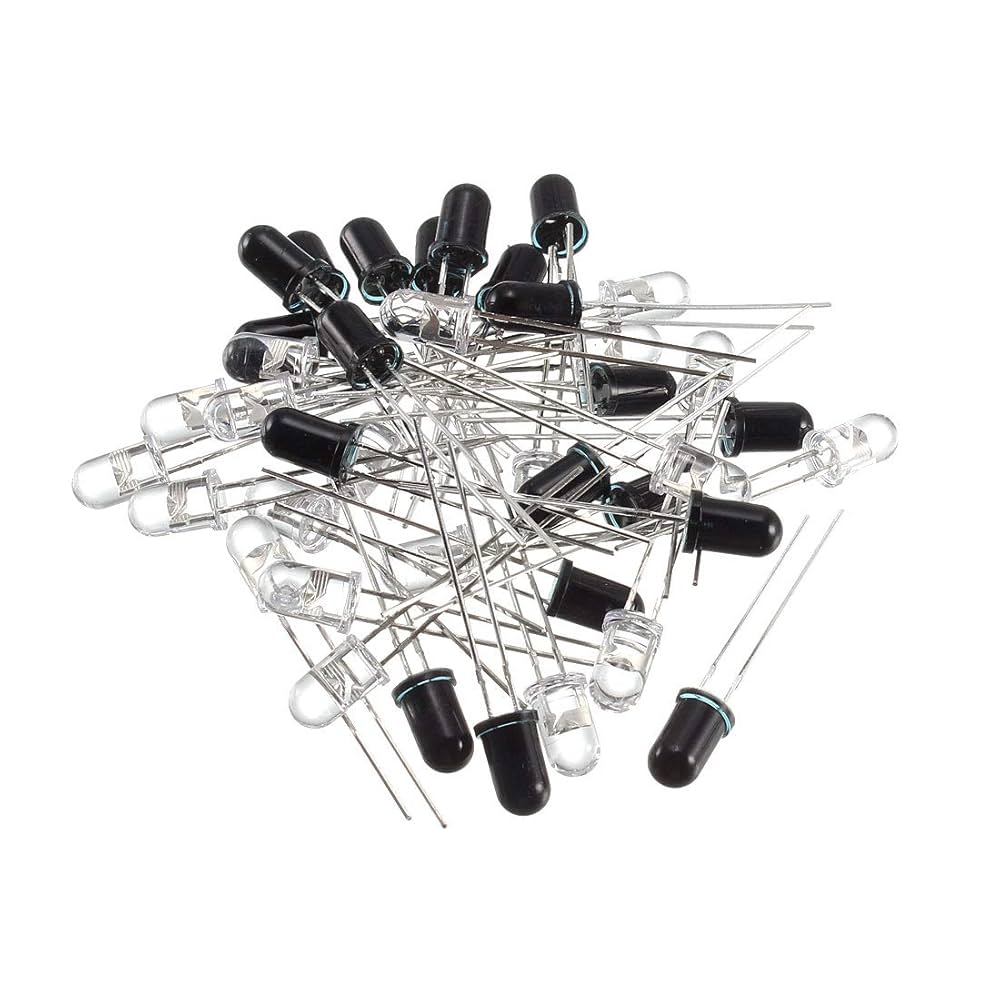 5pcs IR LED Emitter - 5pcs IR Receiver Diode 5mm
