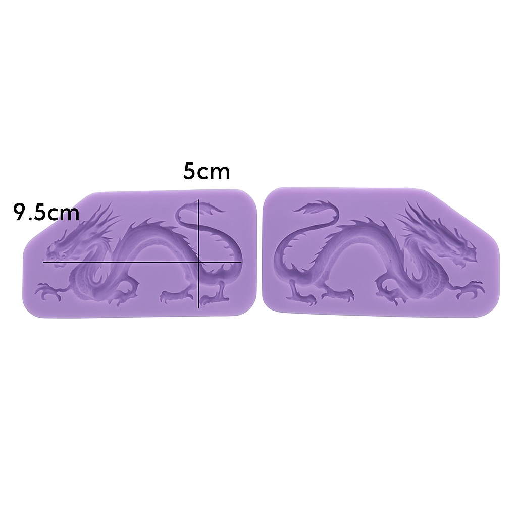 Silicon Mould - Pair of Dragons