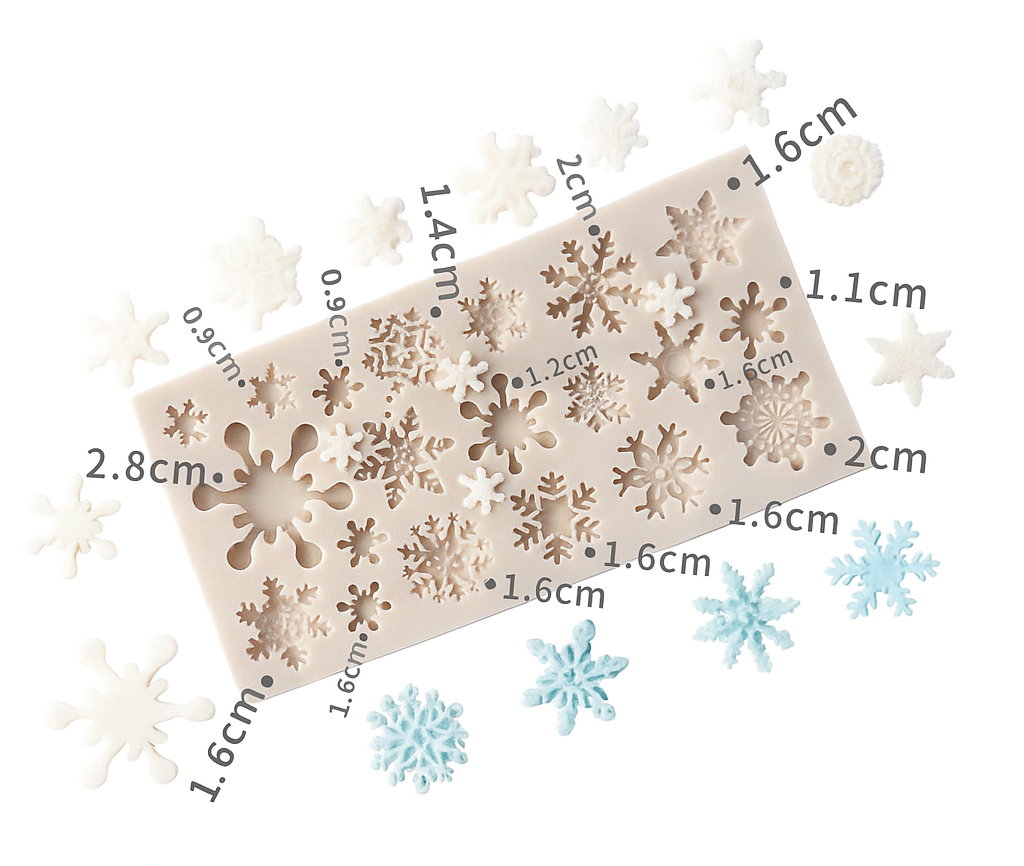 Silicon Mould - Snowflakes