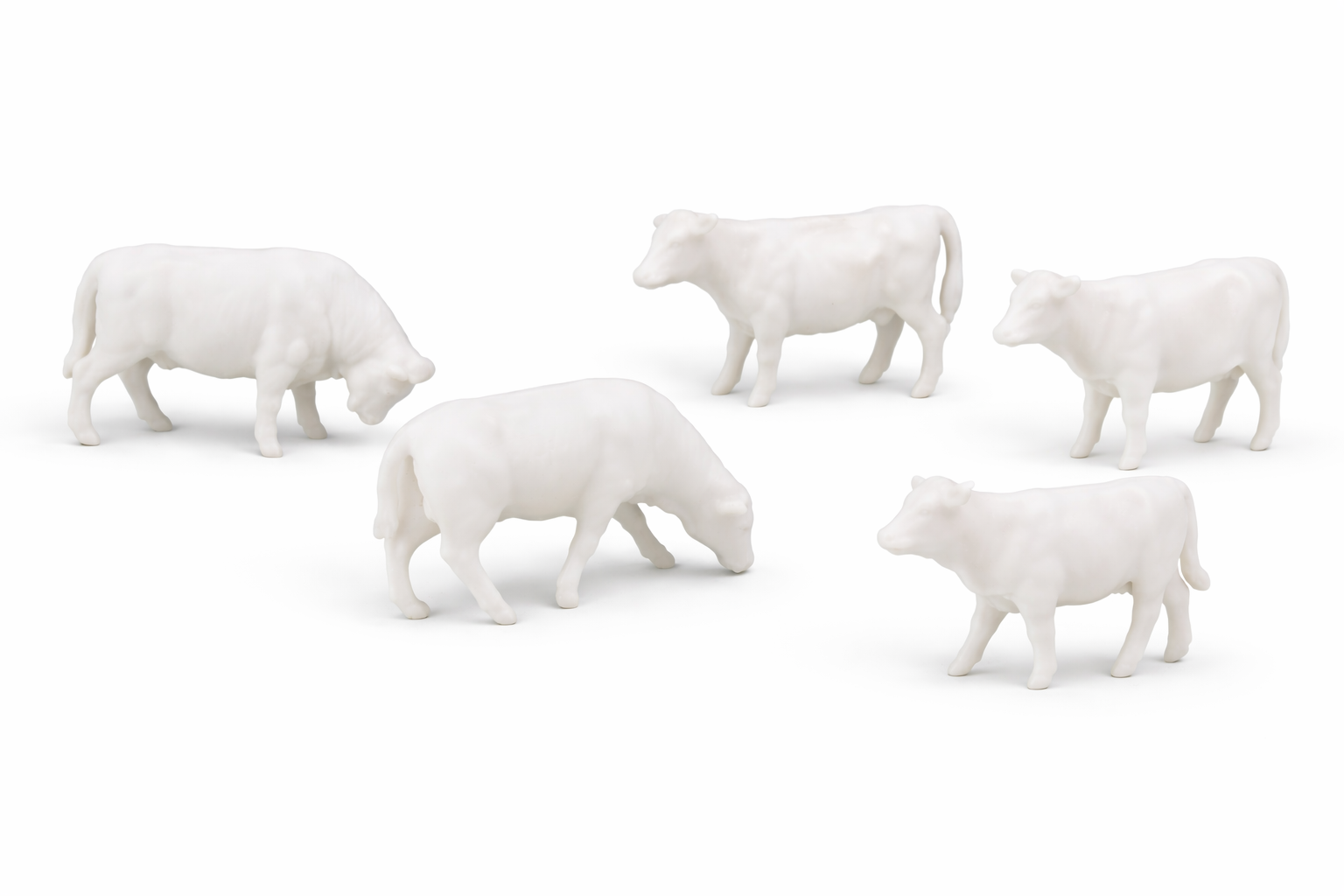 N Scale Cows 5pcs