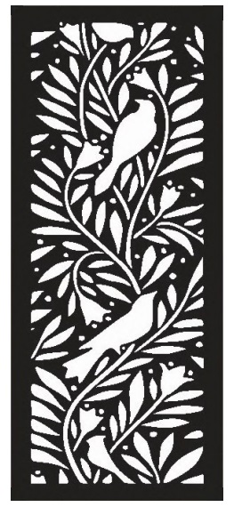 Outdoor Garden Panel - Birds 1200x600mm