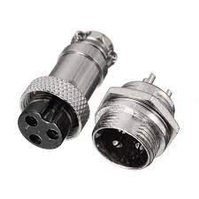 Aviation Plug GX16-3 Metal Male Female Pair GX16 Connector
