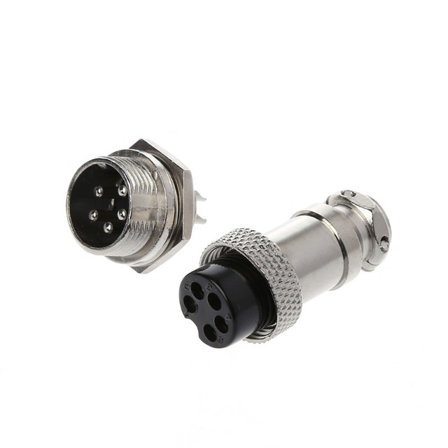 Aviation Plug GX16-5 Metal Male Female Pair GX16 Connector