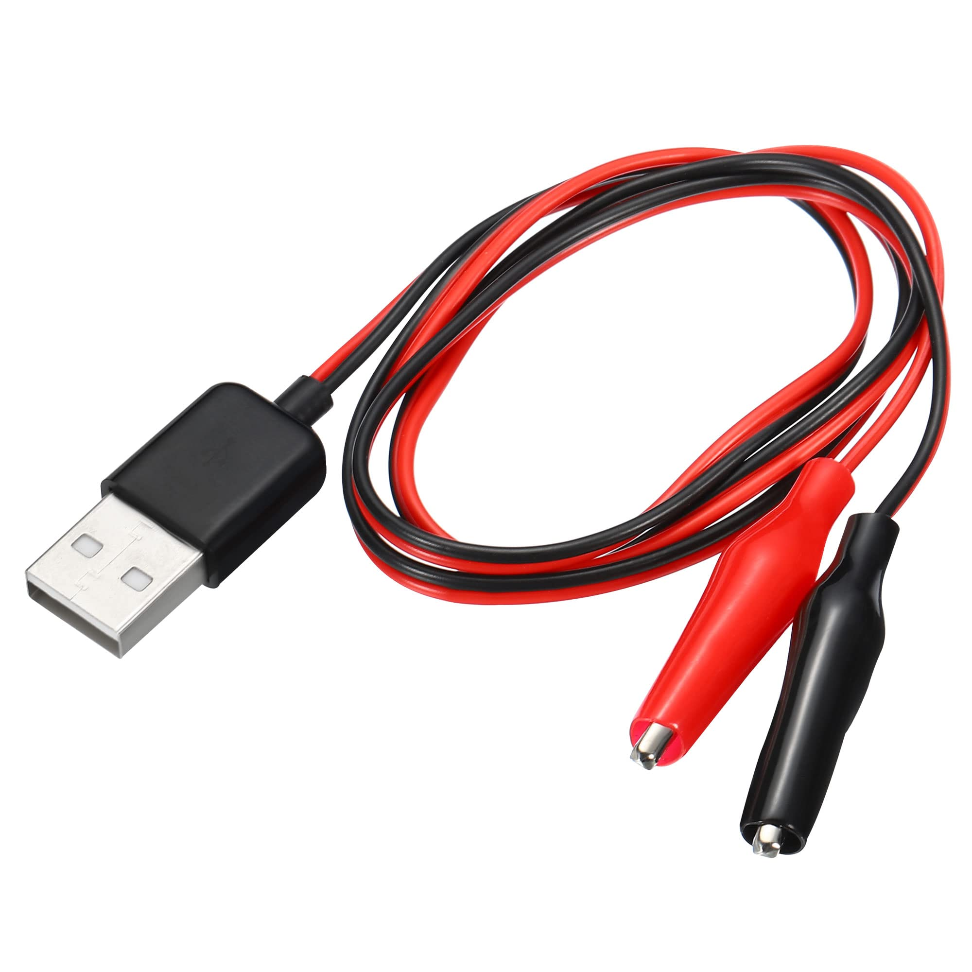USB to Alligator Power Clips for Electronics Prototyping