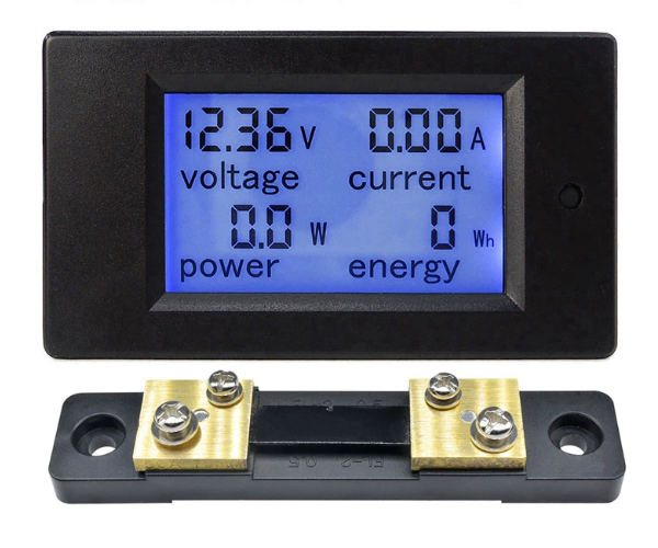 LCD Power Meter 6.5-100V 50A