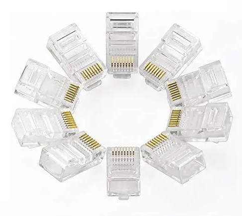 RJ45 Male Crimp Connector 10pcs