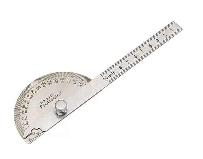 Stainless Steel Protractor Metal Ruler Multi Angle