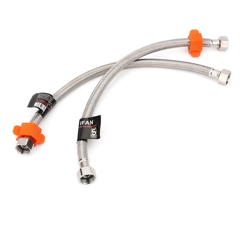 Stainless Steel Flexible Plumbing Hoses EPDM 1/2F - 1/2F 2pcs