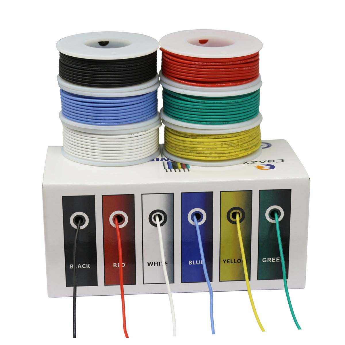 Wires 6 Colour Rolls 28awg 10/Roll