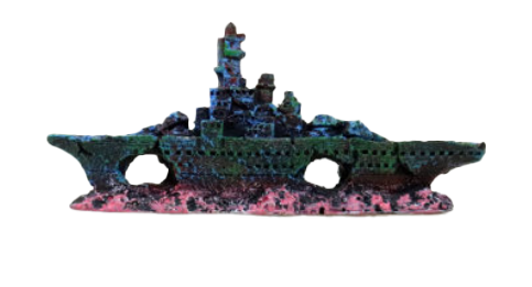 Aquarium aquatic decoration ornaments - Mini Battleship